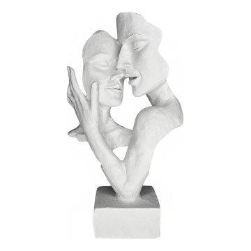 Pöytäkoriste 29x9x17 cm hartsi/valkoinen