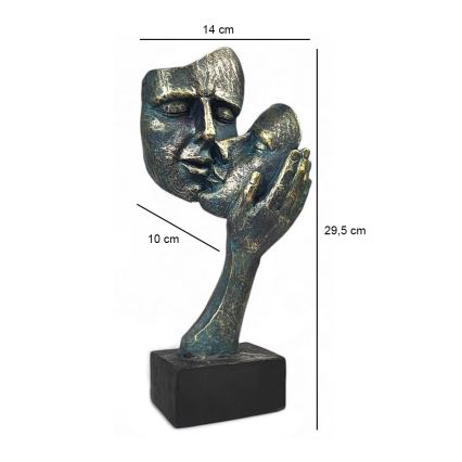 Pöytäkoriste 35x22x13 cm hartsi/patina