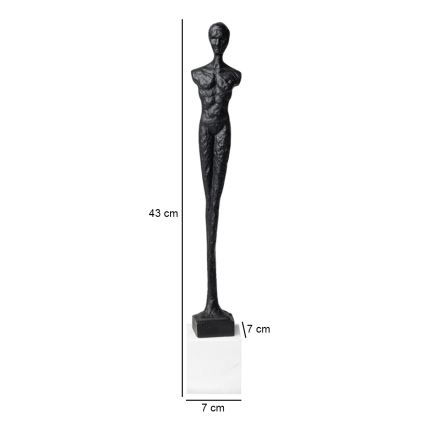 Pöytäkoriste 43 cm hartsi/musta
