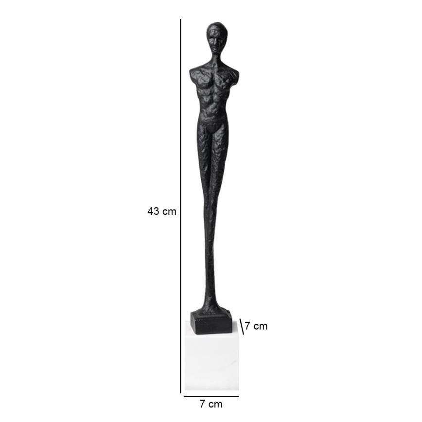 Pöytäkoriste 43 cm hartsi/musta
