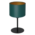 Pöytälamppu ARDEN 1xE27/60W/230V d. 18 cm vihreä/kulta