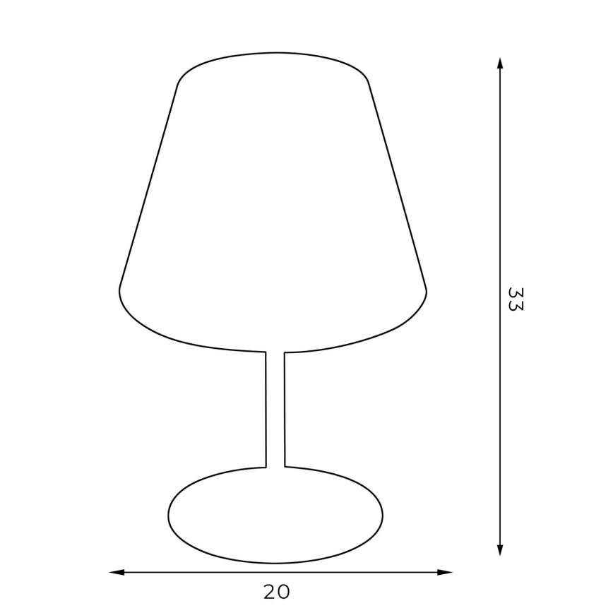 Pöytälamppu ARDEN 1xE27/60W/230V d. 20 cm valkoinen