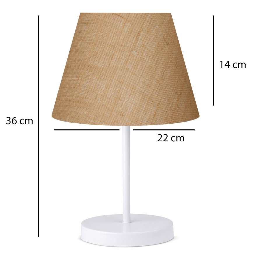 Pöytälamppu AYD 1xE27/40W/230V ruskea/valkoinen