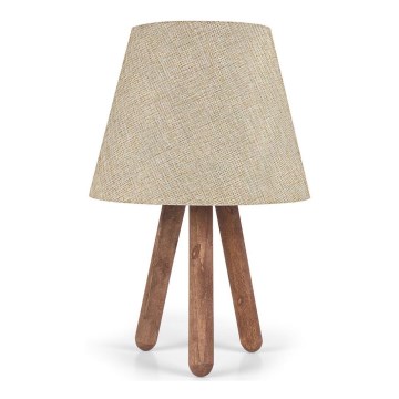 Pöytälamppu AYD 1xE27/60W/230V beige/ruskea