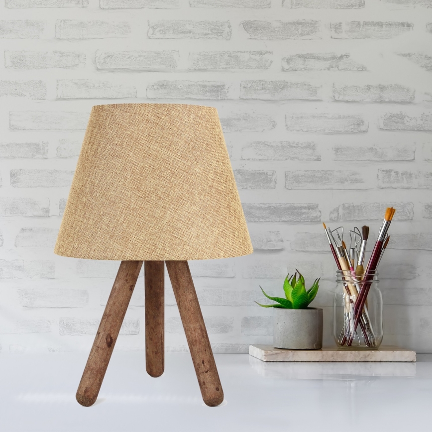 Pöytälamppu AYD 1xE27/60W/230V beige/ruskea