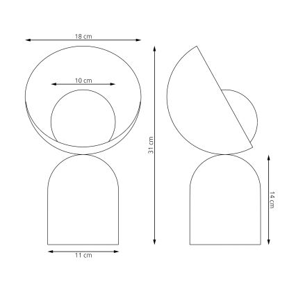 Pöytälamppu BOTO 1xG9/8W/230V valkoinen
