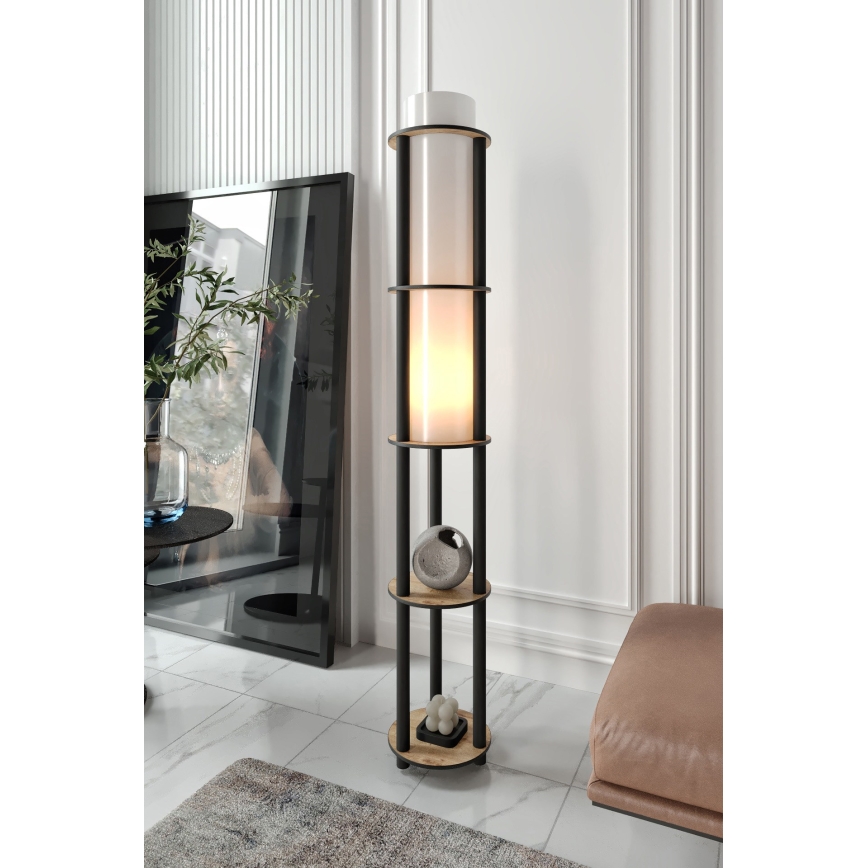 Pöytälamppu hyllyillä NOTO 1xE27/40W/230V beige/musta