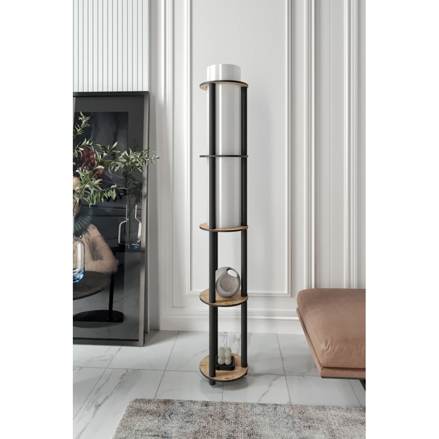 Pöytälamppu hyllyillä NOTO 1xE27/40W/230V beige/musta