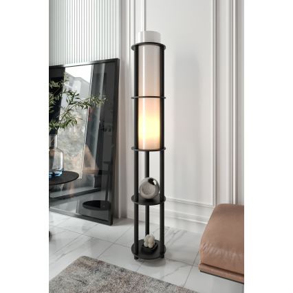 Pöytälamppu hyllyillä NOTO 1xE27/40W/230V musta