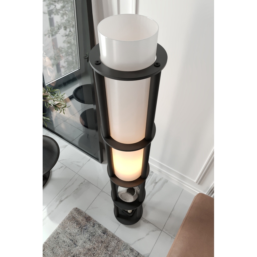 Pöytälamppu hyllyillä NOTO 1xE27/40W/230V musta