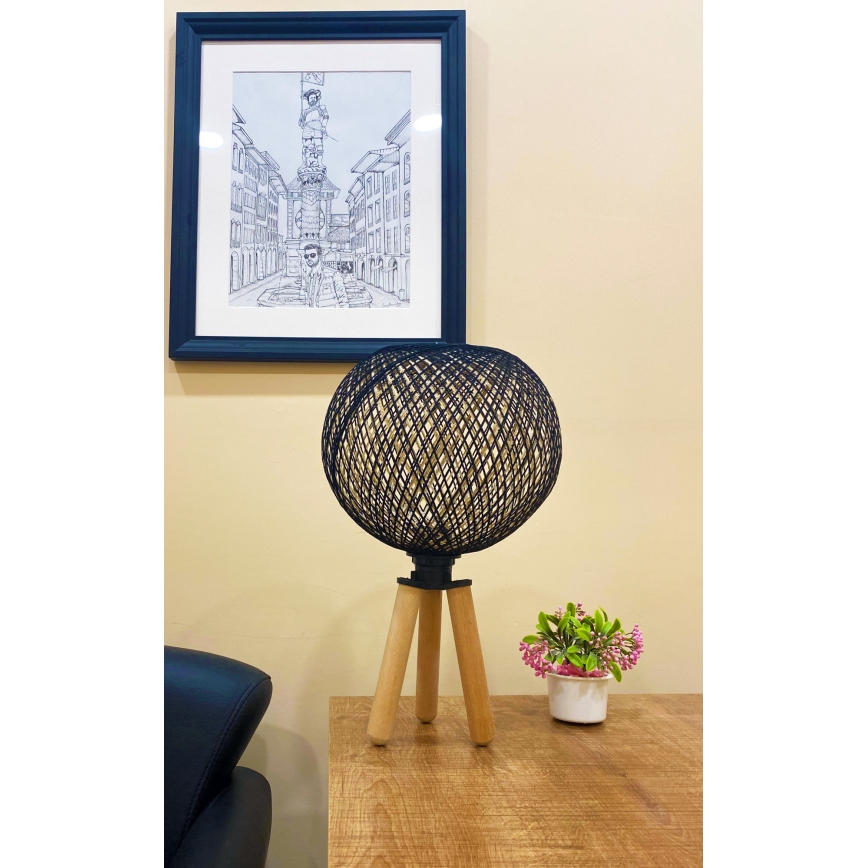Pöytälamppu JUTE 1xE27/60W/230V