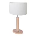 Pöytälamppu MERCEDES 1xE27/40W/230V 46 cm valkoinen/tammi