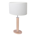 Pöytälamppu MERCEDES 1xE27/40W/230V 60 cm valkoinen/tammi