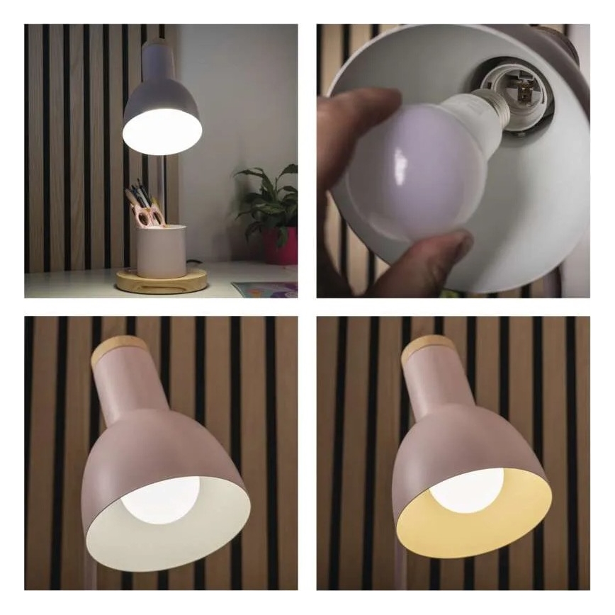 Pöytälamppu POPPY 1xE27/25W/230V vaaleanpunainen