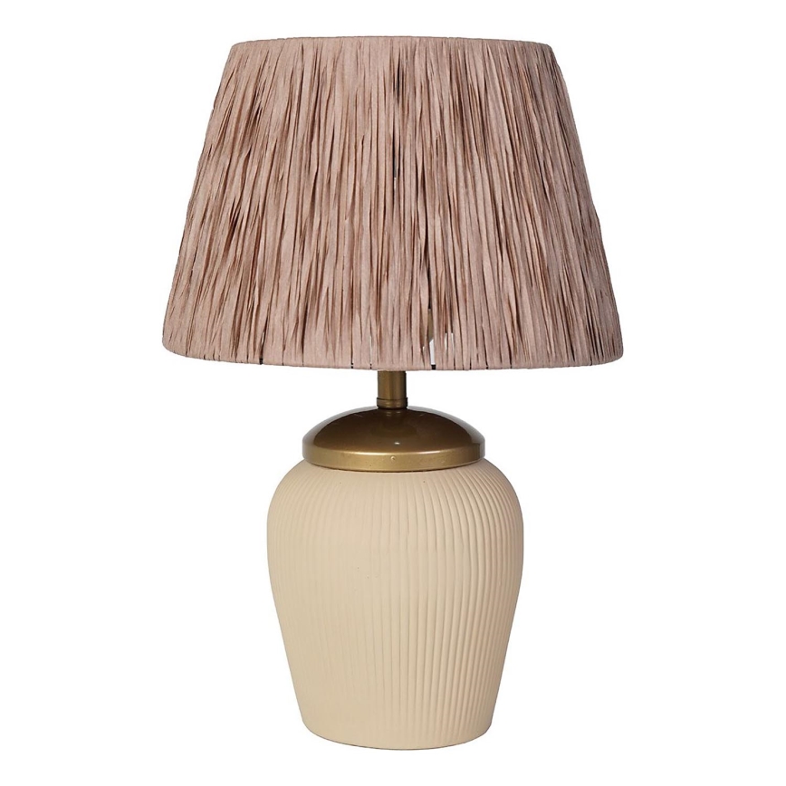 Pöytälamppu RAMZES 1xE27/40W/230V kerma/ruskea