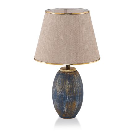 Pöytälamppu RAMZES 1xE27/40W/230V kerma/sininen