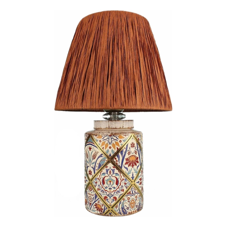 Pöytälamppu RAMZES 1xE27/40W/230V, raffia-varjostin