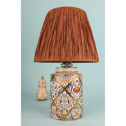 Pöytälamppu RAMZES 1xE27/40W/230V, raffia-varjostin