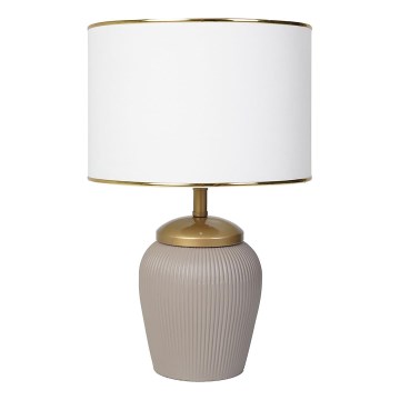 Pöytälamppu RAMZES 1xE27/40W/230V valkoinen/beige