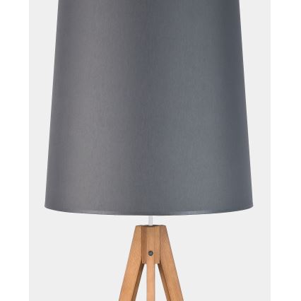 Pöytälamppu WALZ 1xE27/25W/230V harmaa/puu