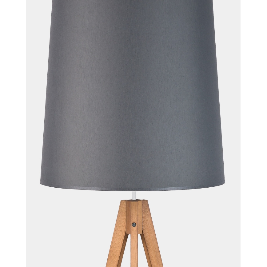 Pöytälamppu WALZ 1xE27/25W/230V harmaa/puu