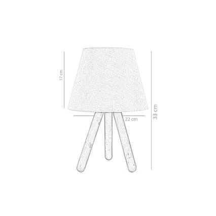 Pöytälamppu WOOD 1xE27/60W/230V beige