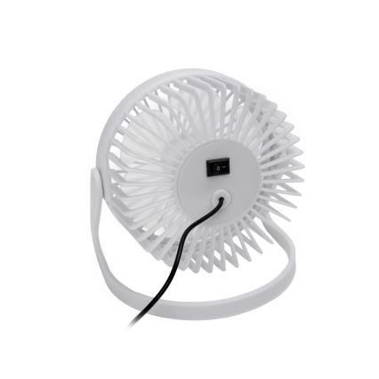 Pöytätuuletin USB halkaisija 15 cm valkoinen