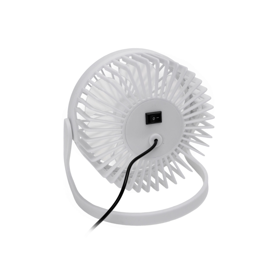Pöytätuuletin USB halkaisija 15 cm valkoinen