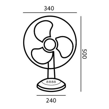 Pöytätuuletin VIENTO 40W / 230V valkoinen