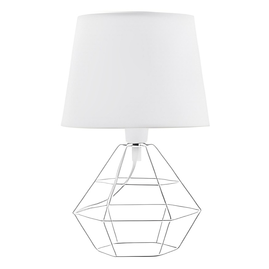 Pöytävalaisimen vaihtolasi DIAMOND E27 17x20 cm valkoinen