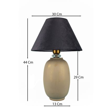 Pöytävalaisin 1xE27/40W/230V musta/beige