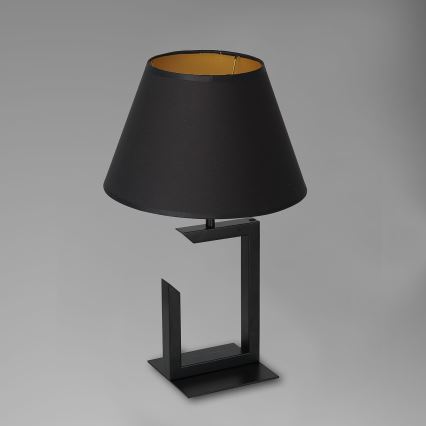 Pöytävalaisin 1xE27/60W/230V 45 cm musta/kultainen