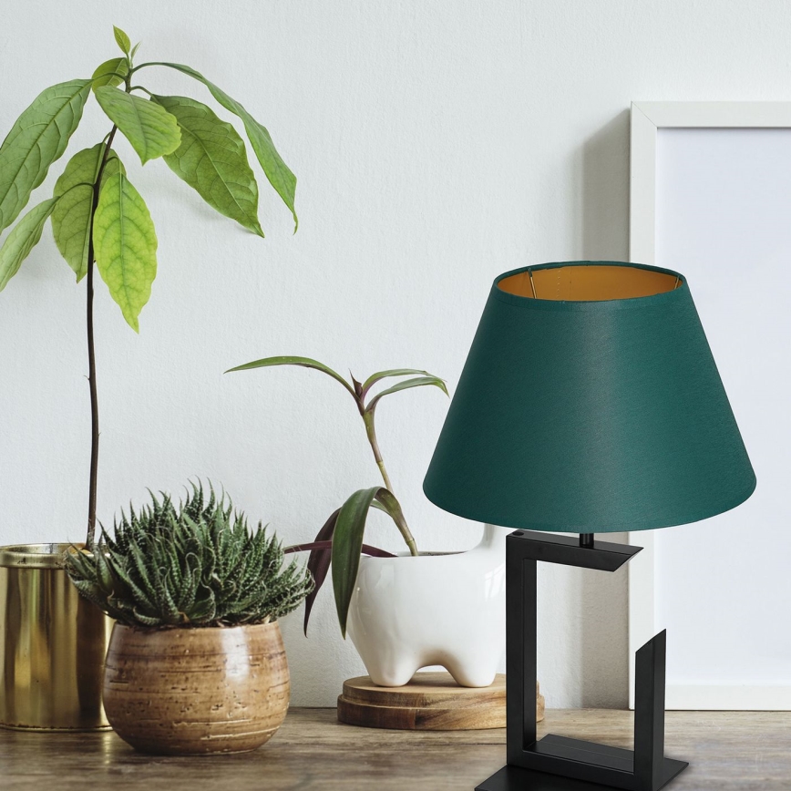 Pöytävalaisin 1xE27/60W/230V 45 cm vihreä/kulta