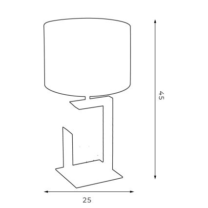 Pöytävalaisin 1xE27/60W/230V 45 cm vihreä/kultainen