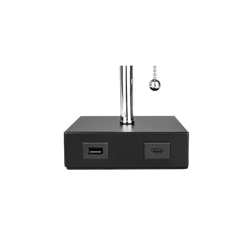 Pöytävalaisin 1xE27/60W/230V kanssa USB Laturi