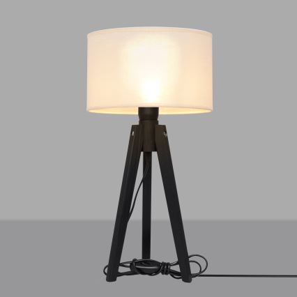 Pöytävalaisin ALBA 1xE27/15W/230V kerma/mänty