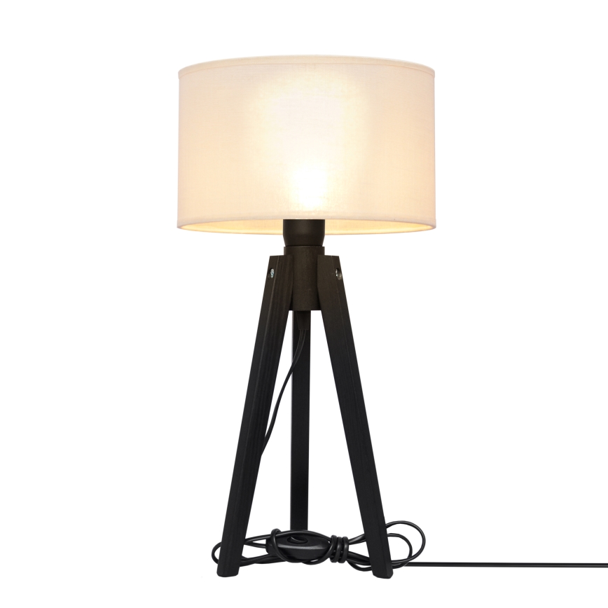 Pöytävalaisin ALBA 1xE27/15W/230V kerma/mänty