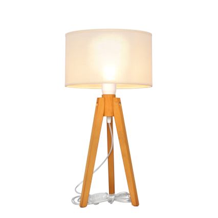 Pöytävalaisin ALBA 1xE27/15W/230V kerma/tammi