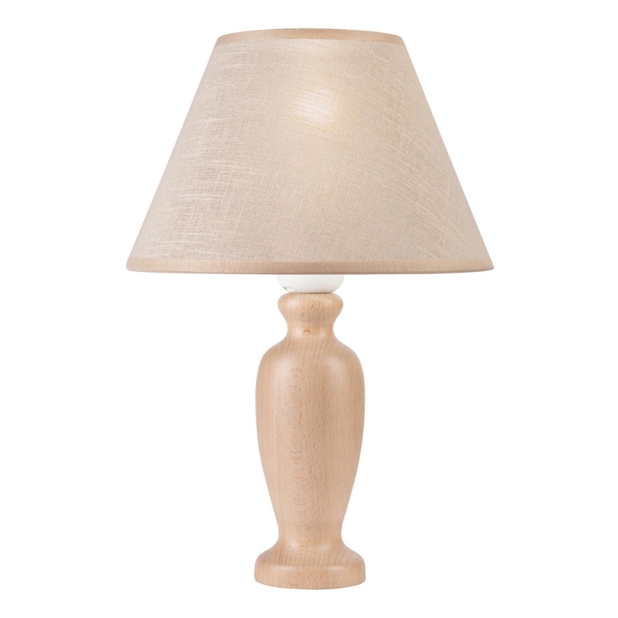 Pöytävalaisin AMFORA 1xE27/60W/230V beige/pyökki