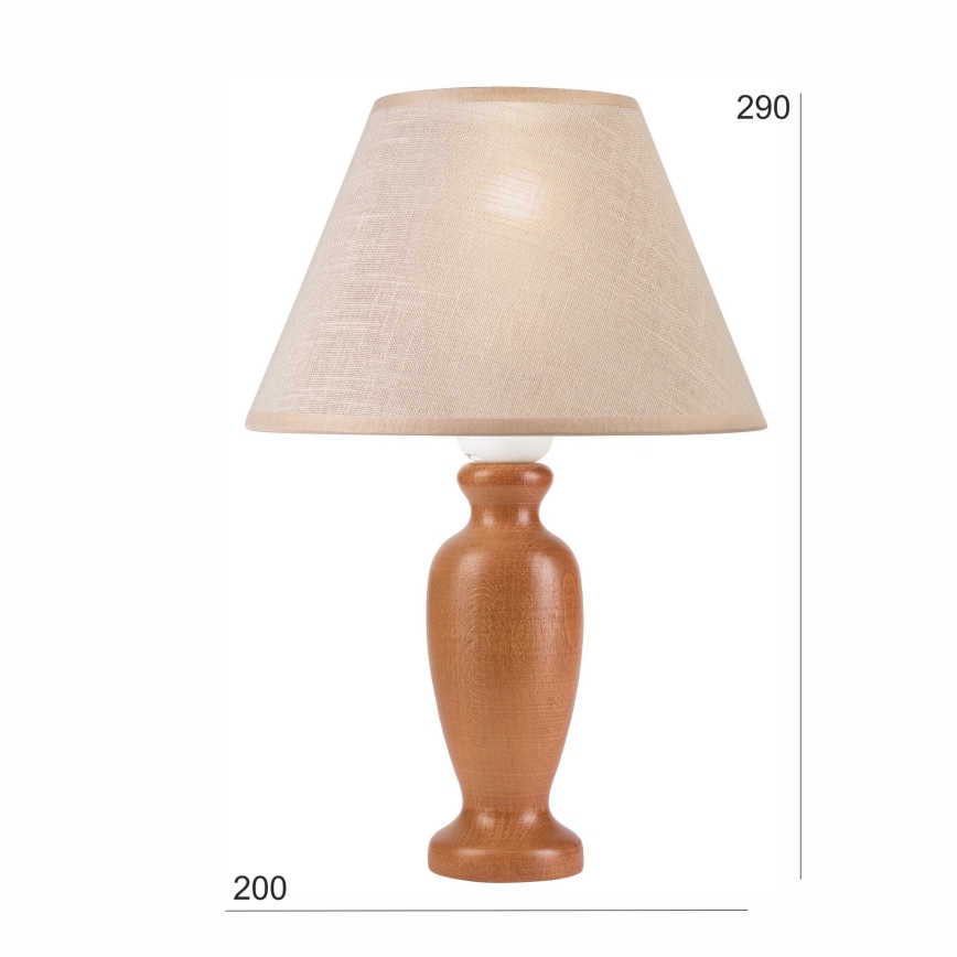 Pöytävalaisin AMFORA 1xE27/60W/230V ruskea/pyökki