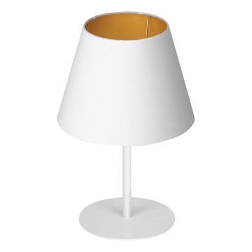 Pöytävalaisin ARDEN 1xE27/60W/230V d. 20 cm valkoinen/kulta