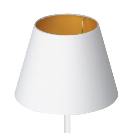 Pöytävalaisin ARDEN 1xE27/60W/230V d. 20 cm valkoinen/kulta