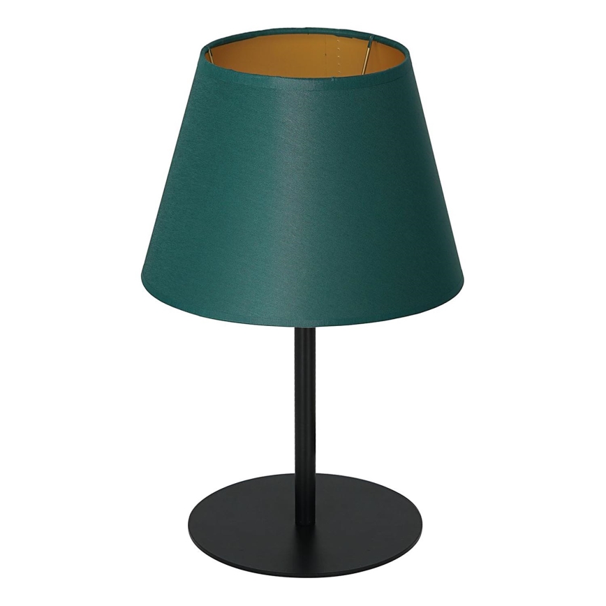 Pöytävalaisin ARDEN 1xE27/60W/230V d. 20 cm vihreä/kulta