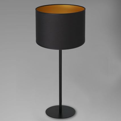 Pöytävalaisin ARDEN 1xE27/60W/230V d. 25 cm musta/kultainen