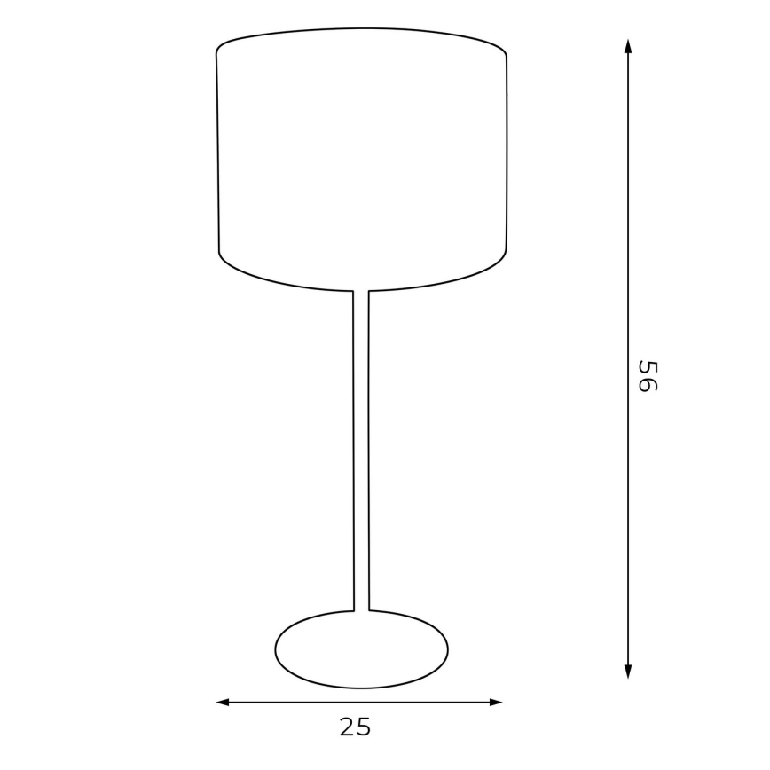 Pöytävalaisin ARDEN 1xE27/60W/230V d. 25 cm musta/valkoinen