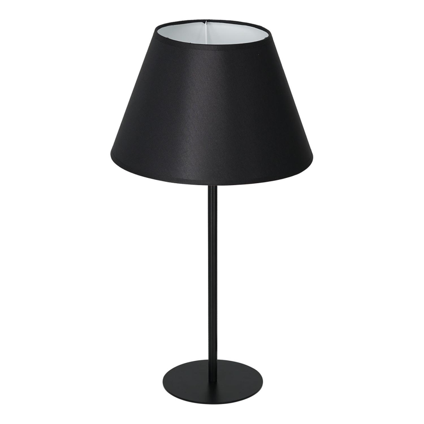 Pöytävalaisin ARDEN 1xE27/60W/230V d. 30 cm musta/valkoinen