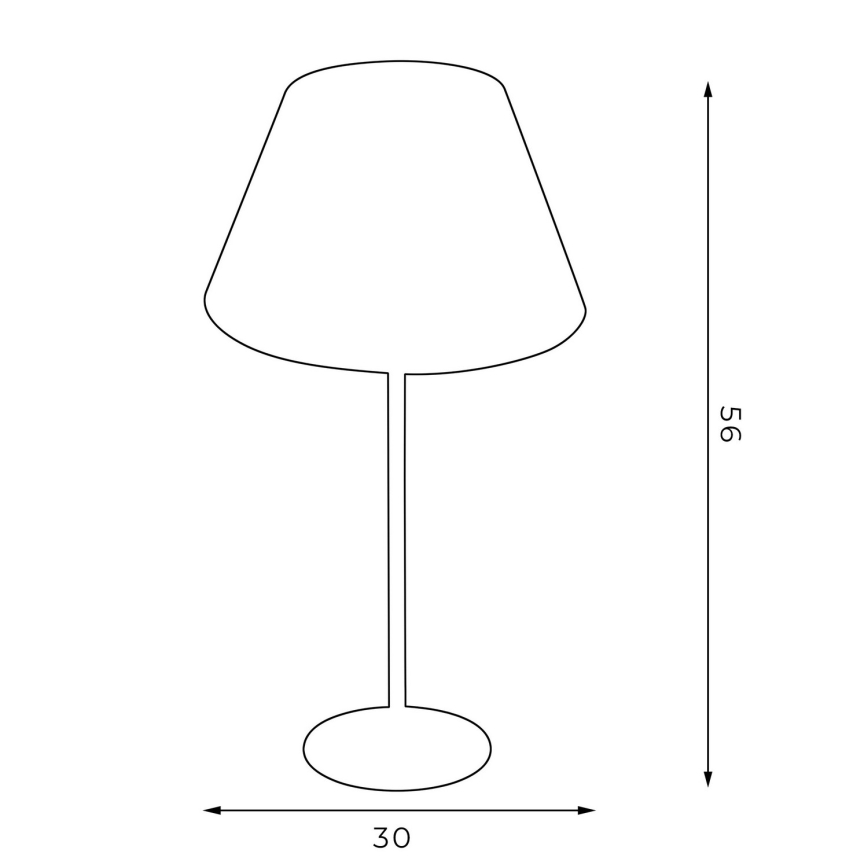 Pöytävalaisin ARDEN 1xE27/60W/230V d. 30 cm musta/valkoinen