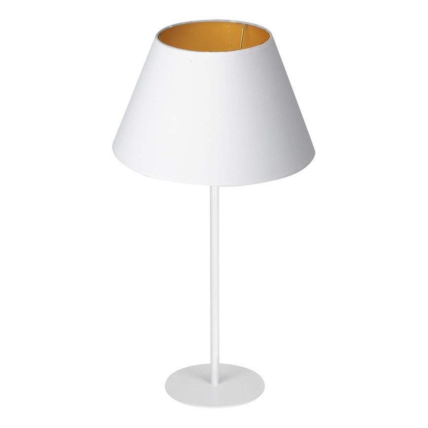 Pöytävalaisin ARDEN 1xE27/60W/230V d. 30 cm valkoinen/kulta