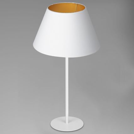 Pöytävalaisin ARDEN 1xE27/60W/230V d. 30 cm valkoinen/kulta