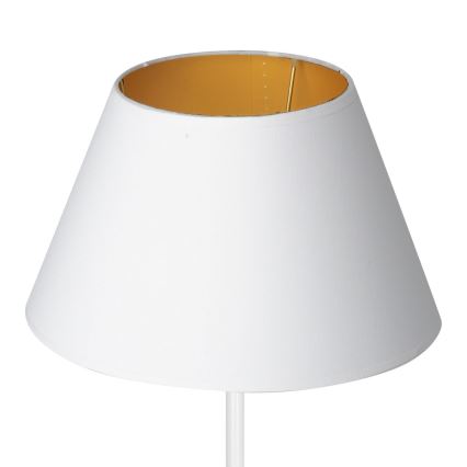 Pöytävalaisin ARDEN 1xE27/60W/230V d. 30 cm valkoinen/kulta